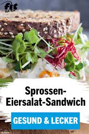 Sprossen Eiersalat Sandwich Rezept Fit For Fun Rezept Rezepte Sprossen Eiersalat