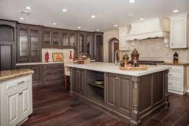 The sophisticated dark cherry cabinet: Kitchen With Dark Floors And Light Cabinets Novocom Top