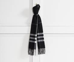 New burberry mega check 100% cashmere bandana scarf wrap shawl. Burberry Giant Icon Check Cashmere Scarf Black Luxury Menswear Shop Clothing Footwear And Accessories