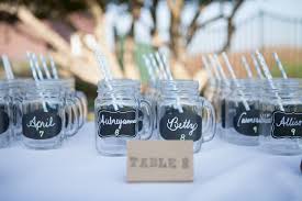 mason jar table numbers rustic wedding seating chart