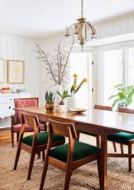 Erin Duininck S Minnesota Home Sparkles With Individuality And Color You Ll Find The Same Vibe In 2020 Mid Century Dining Room Green Dining Chairs Dining Room Colors