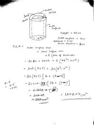 Surface area of a cylinder. What Is The Total Surface Area Of A Hollow Cylinder Open At Both Ends If Its Length Is 22 Cm External Radius Is 7 Cm And Thickness Is 1 Cm Quora
