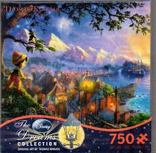 ✅ free shipping on many items! Jigsaw Toys Hobbies Disney Thomas Kinkade Cinderella Wishes Upon A Dream 750 Pcs Puzzle New With Box