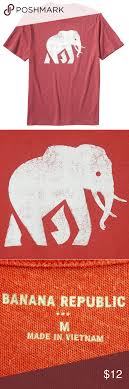 Banana Republic Elephant Logo Graphic T Shirt M In 2020 Elephant Logo Logo Graphic Elephant
