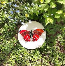 Stained Glass Butterfly Garden Stepping Stone Stained Glass Butterfly Butterfly Mosaic Glass Butterfly