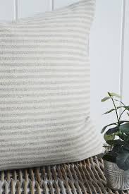 Navy blue and white nautical stripe decorative designer pillow. Hampshire Navy And Ivory Check And Striped Cushions