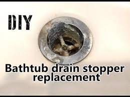 Diy How To Replace Bathtub Drain Stopper Tutorial Youtube Bathtub Drain Stopper Bathtub Drain Clogged Drain Bathtub