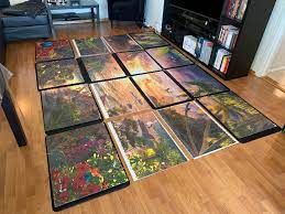 Ravensburger's puzzles are made to fit. Ravensburger Paradise Sunset 18000 Finished 3 Months 71 Active Puzzle Days 326 5 Hours Waiting On More White Cardboard And Possibly The Missing Piece Before I Assemble And Take A Proper Picture Though Jigsawpuzzles