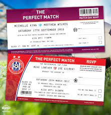 The Perfect Match Football Wedding Invitations Http Www Wedfest Co Football Soccer Ticket Wedding In Ticket Wedding Invitations Soccer Tickets Soccer Wedding