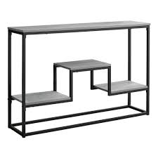 Unbranded Grey With Black Metal Console Table Hd3580 The Home Depot In 2020 Black Metal Console Table Modern Console Tables Black Console Table