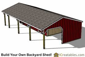Small 3 stall horse barn. 3 Stall Horse Barn Plans With Lean To And Tack Room 3rd Bay Open