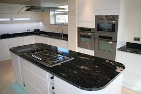 Cosmic Black Granite Google Search Modern Black Kitchen Black Granite Kitchen White Modern Kitchen
