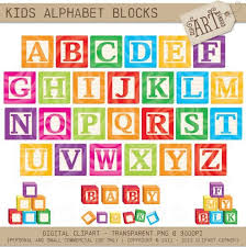 Kids Abc Blocks Luvly Marketplace Premium Design Resources Clipart Alphabet Abc Blocks Abc For Kids Clip Art