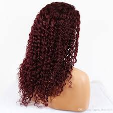 Burgundy Water Wave 99j Burgundy 360 Lace Human Hair Wigs Pre Plucked Glueless Curly Human Hair Lace Front Wigs With Preplucked Hairline Remy Wig