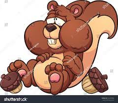 Fat Cartoon Squirrel Vector Clip Art Stock Vector (Royalty Free) 344610086  | Shutterstock