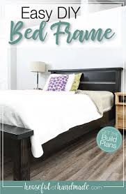 Platform beds have one dedicated bed space that stays in a fixed position. Easy Diy Queen Bed Frame Houseful Of Handmade