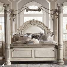 Monte Carlo Ii Canopy Poster Bed Silver Pearl Canopy Bedroom Sets Luxury Bedroom Sets Luxurious Bedrooms
