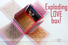 Make Him A Love Box For Christmas Love This Idea Exploding Boxes Love Box Crafts