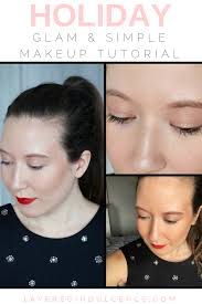glam and simple holiday makeup look