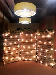 Photo Backdrop With Edison Lights Rustic Wedding Backdrops Rustic Wedding Decor Pallet Wedding