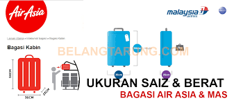 Elaun kabin bagasi 7 kg saiz untuk penumpang ditawarkan oleh syarikat penerbangan dengan 56 cm x 36 cm x 23 cm (l x w x h) maksimum. Ukuran Saiz Dan Berat Bagasi Penumpang Airasia Malaysia Airlines Yang Dibenarkan Dalam Pesawat Some Bullet For Your Head