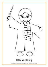 Ron Weasley Colouring Page 2 Harry Potter Coloring Pages Coloring Pages Accio Harry Potter