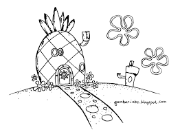 Untuk mewarnai silahkan download gambar rumah spongebob dalam ukuran besar di link berikut ini : Gambar Keren Kartun Lucu Mewarnai Gambar Kartun Spongebob Hitam Putih
