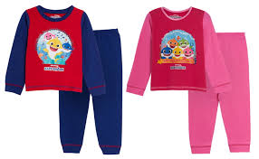 Girls Boys Baby Shark Pyjamas Kids Toddler Character Full Length Pjs Set Size Ebay