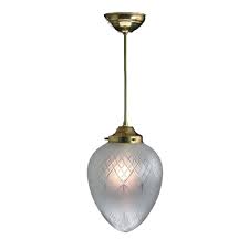 Ceiling lights chandeliers sconces vanity lights linear. Brass Ceiling Pendant With Cut Frosted Glass Shade Lighting Company