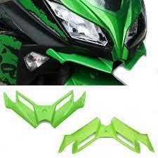 Advertisement Ebay Aerodynamics Winglet Front Fairing For Kawasaki Ninja 300 250 Motogp Style Green Kawasaki Ninja Kawasaki Ninja 300 Motogp