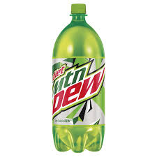 t mounn dew soda 2 liter bottle