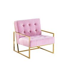 Only 3 available and it's in 5 people's carts. Bradley Pink Velvet With Gold Plated Accent Chair Bn4006pg The Home Depot