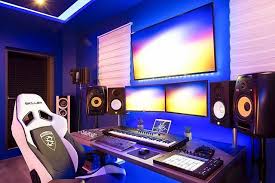 A Super Clean Studio With A Sleek Monitor Setup By Bocky Balboa2 Musicstudio Musicproducer Home Studio Music Music Studio Dj Room