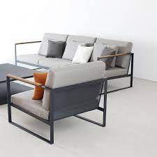 Image result for teak garden lounge set. Roshults Garden Easy 3 Seater Outdoor Sofa Ambientedirect