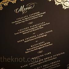Black And Gold Cardstock Black And Gold Menus Menu Great Gatsby Wedding Insalata Caprese