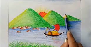 34 Gambar Pemandangan Indah Dengan Pensil Warna Gambar Pemandangan Dengan Pensil Warna Gambar Pemandangan Download Cara Me Di 2020 Pensil Warna Gambar Pemandangan