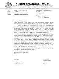 Contoh surat pemberitahuan himbauan dari rt murad maulana. Surat Edaran Jimpitan Dan Surat Pemberitahuan Warga Pdf
