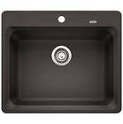 VISION 1, Single Bowl Drop-in Kitchen Sink, SILGRANIT Anthracite 400174 Blanco