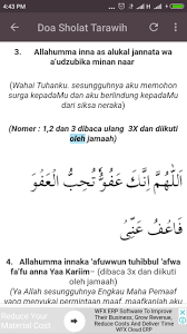 Setelah selesai mengerjakan sholat tarawih kita dianjurkan membaca wirid dan berdoa. Doa Sholat Tarawih Fur Android Apk Herunterladen