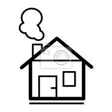 Mithilfe von zeichnungen, den sogenannten gaunerzinken, teilen sich die mitglieder wichtige informationen zum objekt und den bewohnern mit. Haus Mit Kamin Vektor Liniensymbol Zeichen Illustration Auf Fototapete Fototapeten Appartment Feuerstelle Immobilien Myloview De