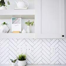 Check out our herringbone backsplash selection for the very best in unique or custom, handmade pieces from our home & living shops. Gorgeous Herringbone Backsplash Easy Diy Tutorial Herringbone Backsplash Herringbone Backsplash Kitchen Herringbone Tiles Kitchen