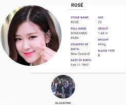 Rose Blackpink Profile Blackpink Kpop Profiles Blackpink Photos
