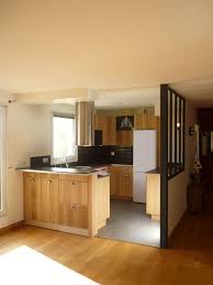 Modification Des Cloisons Pour Creation D Une Cuisine Ouverte Avec Plan Bar Qui Separe Du Sejour Et Cuisine Ouverte Cuisine Ouverte Sur Sejour Cuisine Verriere