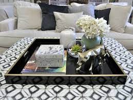 Black Gold Square Ottoman Tray Square Coffee Table Decor Ottoman Coffee Table Decor Decorating Coffee Tables