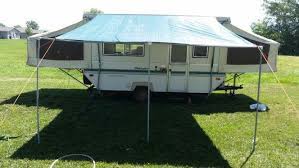 Homemade Awning For Popup Camper Camper Awnings Popup Camper Camper Trailer Remodel