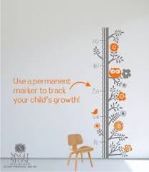 details about woodland tree growth chart wall decals vinyl wall stickers art