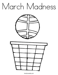 March coloring pages that parents and teachers can customize and print for kids. March Madness Coloring Page Twisty Noodle
