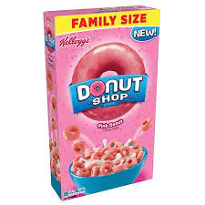 Kellogg S Donut Shop Breakfast Cereal Strawberry 16 Oz Walmart Com Cereal Donut Shop Breakfast Cereal