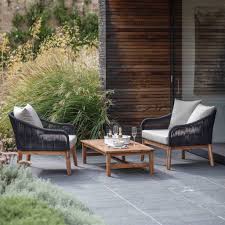 Black Rope Armchair Set Armchair Sets Outdoor Furniture Sets Stylish Seating