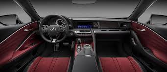 2018 lc 500 in rioja red leather with satin metallic trim angle 1 lexus lc burgundy red red leather